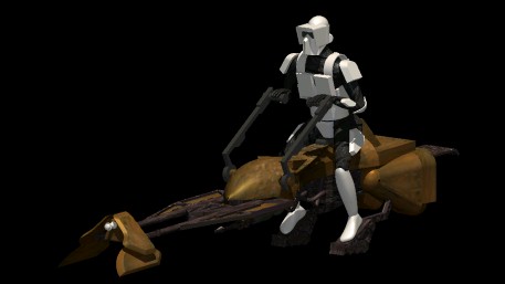 Model: BRK Productions 1998  Speederbike Copyright Lucasfilm ltd 1998